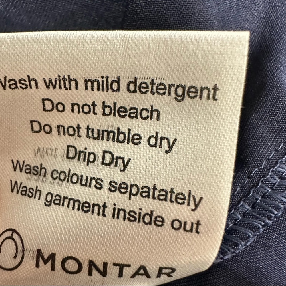 New Montar Kali embossed logo navy Riding Shirt size L - Picture 6 of 8